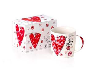Tazza Mug 300cl porcellana Cuori Valentine in GiftBox