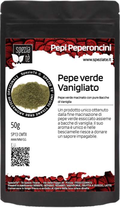 Pepe Verde del Borneo Vanigliato in Busta richiudibile Salva Fragranza