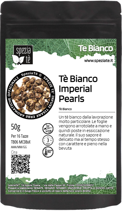 Tè Bianco Imperial Pearls in Busta richiudibile Salva Fragranza