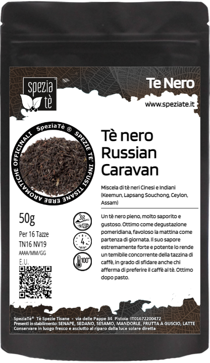Tè nero Russian Caravan Samovar in Busta richiudibile Salva Fragranza