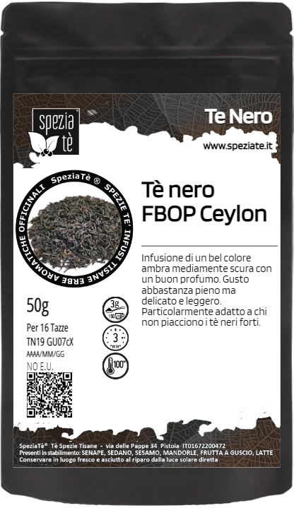 Tè nero FBOP Ceylon in Busta richiudibile Salva Fragranza