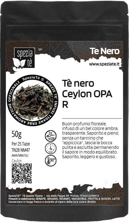 Tè nero Ceylon OPA in Busta richiudibile Salva Fragranza