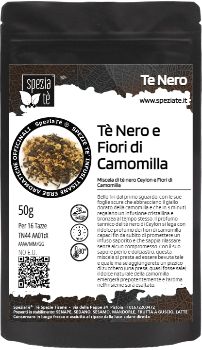 Tè Nero e Camomilla in Busta richiudibile Salva Fragranza