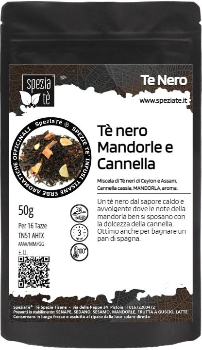 Tè nero Mandorla e Cannella in Busta richiudibile Salva Fragranza
