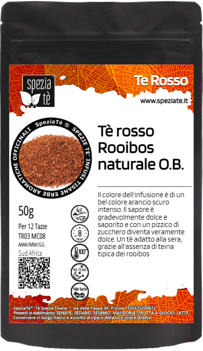Tè rosso Rooibos naturale BIO in Busta richiudibile Salva Fragranza