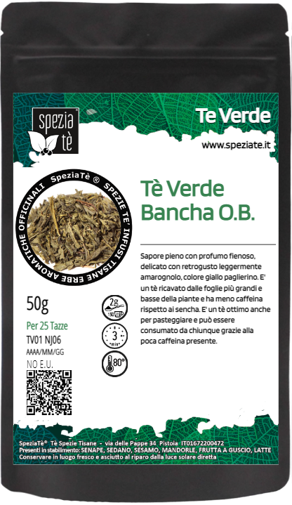 Tè Verde Bancha bio in Busta richiudibile Salva Fragranza