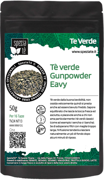 Tè verde Gunpowder in Busta richiudibile Salva Fragranza