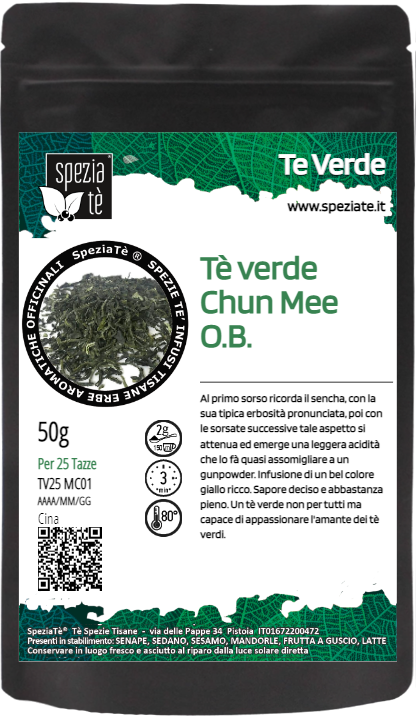 Tè verde Bio Chun Mee in Busta richiudibile Salva Fragranza