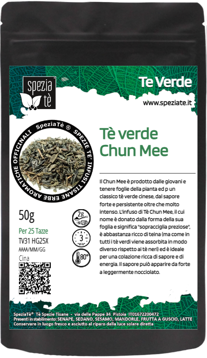 Tè Verde Chun Mee in Busta richiudibile Salva Fragranza