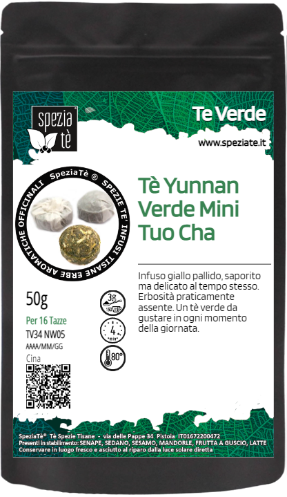 Yunnan Verde Mini Tuo Cha in Busta richiudibile Salva Fragranza
