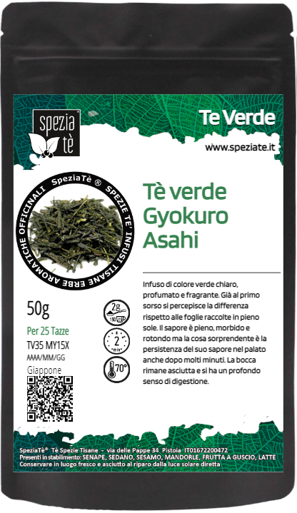 Tè Verde Gyokuro Asahi in Busta richiudibile Salva Fragranza