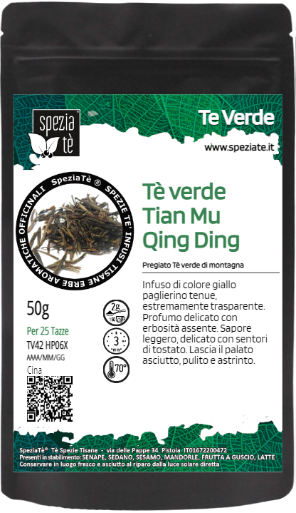 Tè verde Tian mu Qing Ding in Busta richiudibile Salva Fragranza